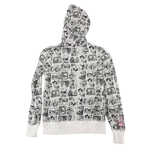 Disney Parks Mickey Mouse Comic Strip Print Full Zip Hoodie Womens Size XS - Picture 2 of 8